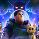 Promotional poster for the Pixar film Lightyear, featuring the film's main characters.